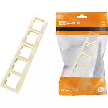 Горизонтальная пятипостовая рамка TDM ELECTRIC Таймыр SQ1814-0133