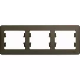 Горизонтальная трехместная рамка Systeme Electric GLOSSA GSL000803