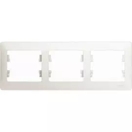 Горизонтальная трехместная рамка Systeme Electric Glossa GSL000603