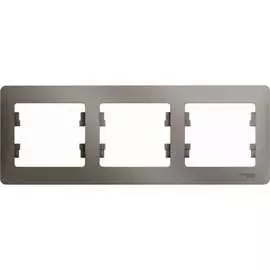 Горизонтальная трехместная рамка Systeme Electric GLOSSA GSL001203