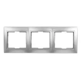 Горизонтальная трехместная рамка Smartbuy Венера SBE-01s-00-FR-3