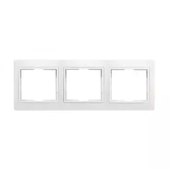 Горизонтальная трехместная рамка Smartbuy Венера SBE-01w-00-FR-3