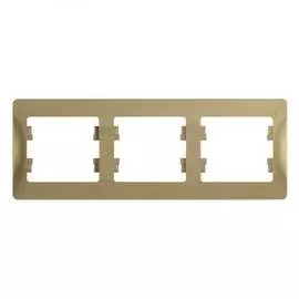 Горизонтальная трехпостовая рамка Systeme Electric GLOSSA GSL000403