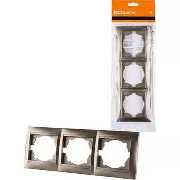 Горизонтальная трехпостовая рамка TDM ELECTRIC Лама SQ1815-0731