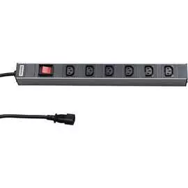 Горизонтальный блок розеток для 19" шкафов Hyperline