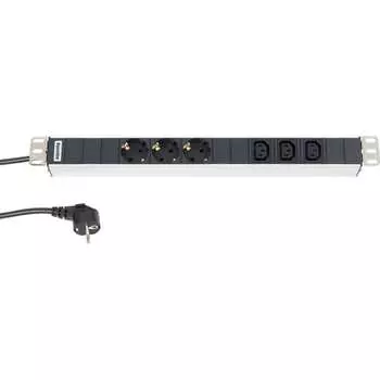Горизонтальный блок розеток для 19" шкафов Hyperline