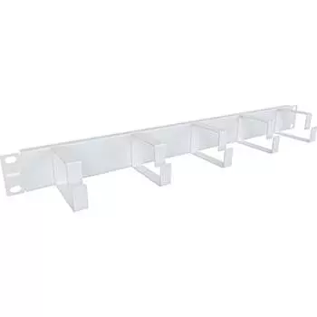 Горизонтальный организатор кабельный NTSS крепление 19 1U, 5 колец глубиной 65мм, металл, серый RAL 7035 NTSS-HORG-1U-5(65)