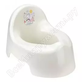 Горшок детский пластиковый со спинкой idea 22х25х34, мраморный, 2595