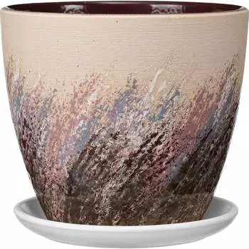 Горшок ООО КОМПОЗИТ Живопись бежевый крокус №3 КС-К3-203-38