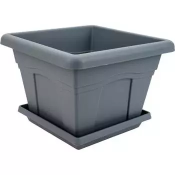 Горшок с поддоном Martika Квадро С165СЕР