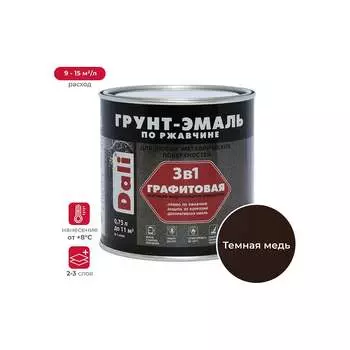 Графитовая грунт-эмаль по ржавчине DALI