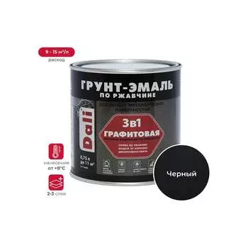 Графитовая грунт-эмаль по ржавчине DALI Dali 221456