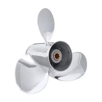 Гребной нержавеющий винт для Yamaha 9.9-20 3x9 1/4"x10" нержавеющая сталь 3x9 1/4"x10" Skipper