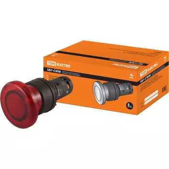 Грибовидная кнопка TDM ELECTRIC SB7-CWM42-24VLED SQ0746-0052