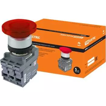 Грибовидная кнопка TDM МРМ1-11R LED SQ0747-0033