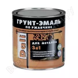 Грунт-эмаль по ржавчине dali 3 в 1 черная ral 9005 0,23 л 6 53580