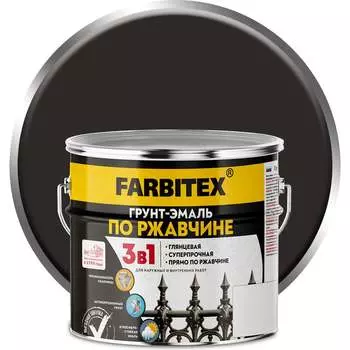 Грунт-эмаль по ржавчине Farbitex 4300013988