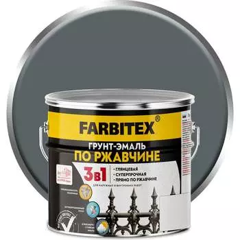 Грунт-эмаль по ржавчине Farbitex 4300013989