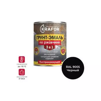 Грунт эмаль по ржавчине KRAFOR 250229