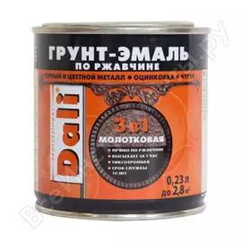 Грунт-эмаль по ржавчине с молотковым эффектом dali 3в1 медная 0,23 л 6 53531