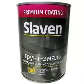 Грунт-эмаль slaven 3в1 быстросохнущий антикоррозионный серый 1,1 кг 92379