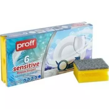 Губка для мытья посуды PROFF PLASTIK ДЕЛИКАТНАЯ УИ-2601499