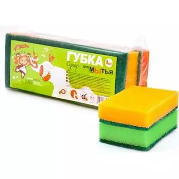 Губка для посуды Золушка Супер 512