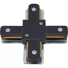 Х-образный однофазный соединитель для шинопроводов Volpe G41 BLACK 1 POLYBAG UBX-Q122 UL-00006054