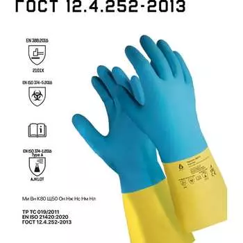 Химостойкие перчатки Jeta Safety JNE711-08-M