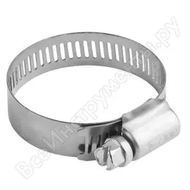 Хомуты ЗУБР нержавеющая сталь, просечная лента 12 мм, 38-59 мм 37815-038-59-4