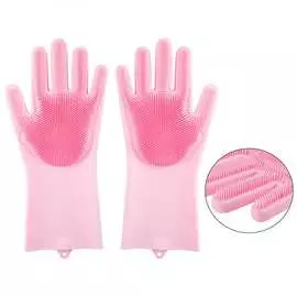 Хозяйственные многофункциональные силиконовые перчатки Рыжий кот