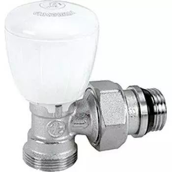 Хромированный угловой микрометрический термостатический клапан Giacomini R431EX037