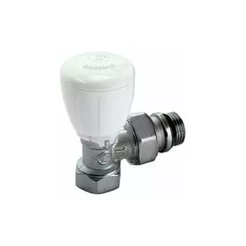 Хромированный, угловой микрометрический термостатический клапан Giacomini R421X133