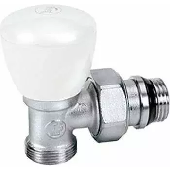 Хромированный угловой ручной клапан Giacomini