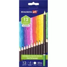 Художественные цветные пастельные карандаши BRAUBERG