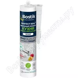 Идеальный силиконовый герметик bostik perfect seal кухня нейтральный белый 280 мл вок638554
