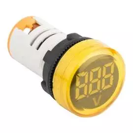 Индикатор значения напряжения EKF желтый ed16-22vd-y