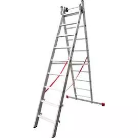 Индустриальная алюминиевая двухсекционная лестница Новая Высота 5220209