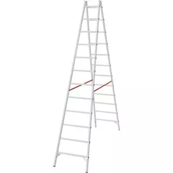 Индустриальная двухсторонняя алюминиевая стремянка Новая Высота NV5123 5123212