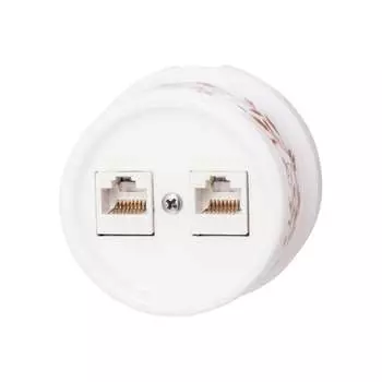 Информационная двойная розетка Bironi B1-302-01-D6/2