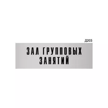 Информационная табличка GRM зал групповых занятий прямоугольная д203 300x100 мм 218000115-203
