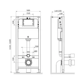 Инсталляция для подвесного унитаза AM.PM Pro I012704