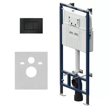 Инсталляция для подвесного унитаза AM.PM MasterFit с клавишей ProC S, матовый черный I012710.0238