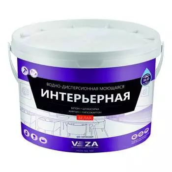 Интерьерная акриловая краска Veza 10ВДМО
