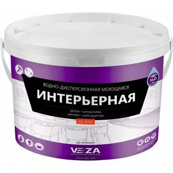 Интерьерная акриловая краска Veza 05ВДМО