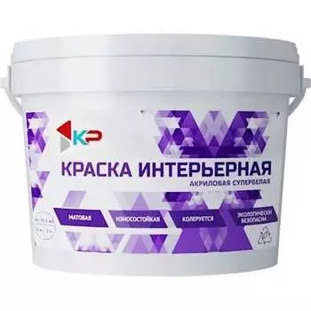 Интерьерная быстросохнущая акриловая краска КР 4610044290976 4300009164