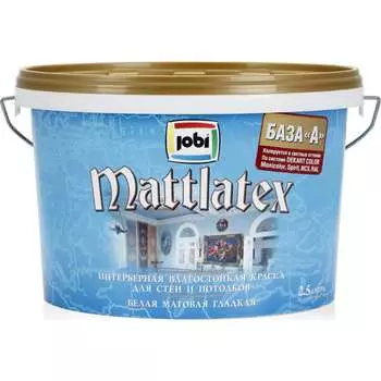 Интерьерная влагостойкая краска JOBI MATTLATEX 11817