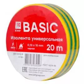 Изолента общего применения EKF plc-iz-b-yg