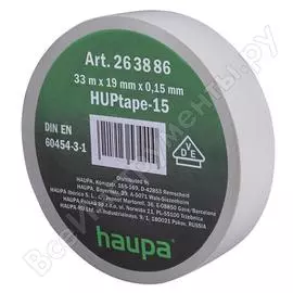 Изолента пвх haupa 19 мм x 33 м, цвет серый 263886