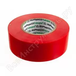 Изолента пвх haupa цвет красный, шир.25 мм, длина 20 м, d 74 мм 263872